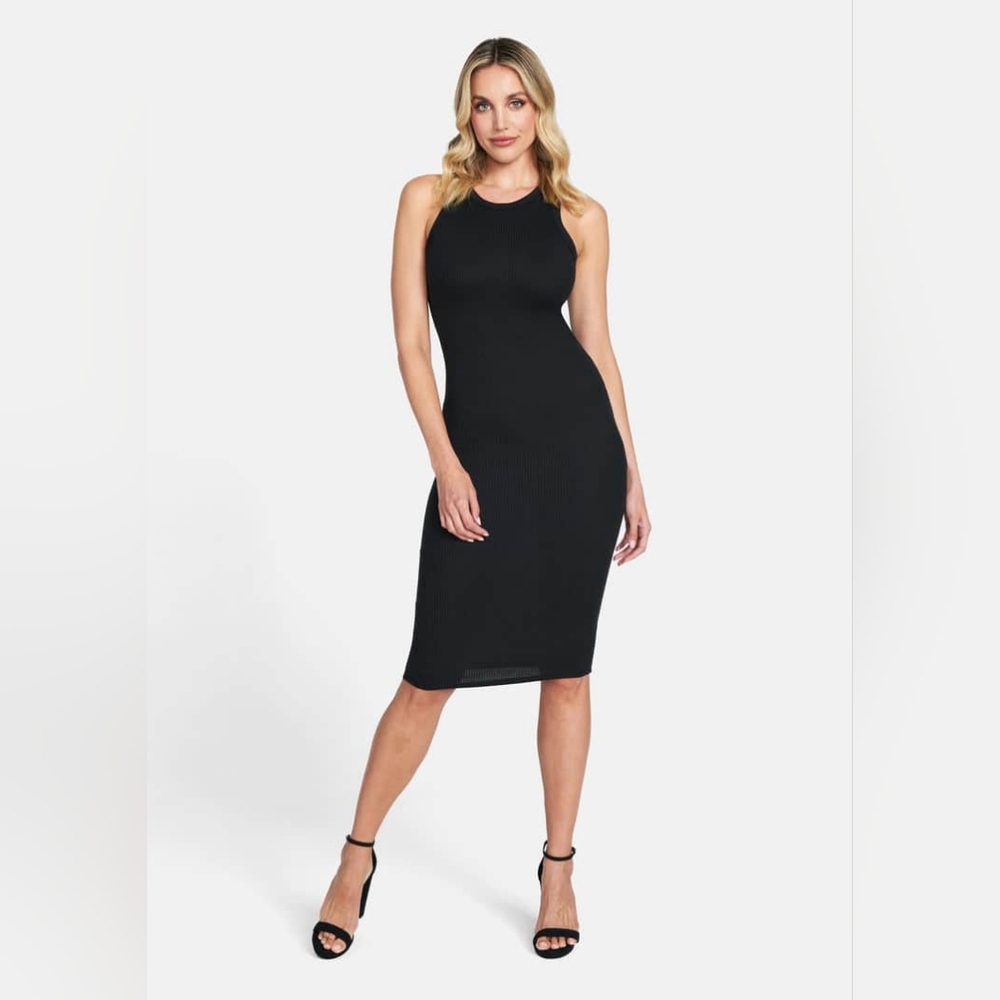 Alloy Apparel Tall Adina Midi Dress - Black - Size S